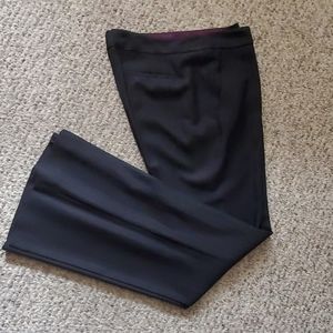 Elie Tahari black pin stripe flare trousers